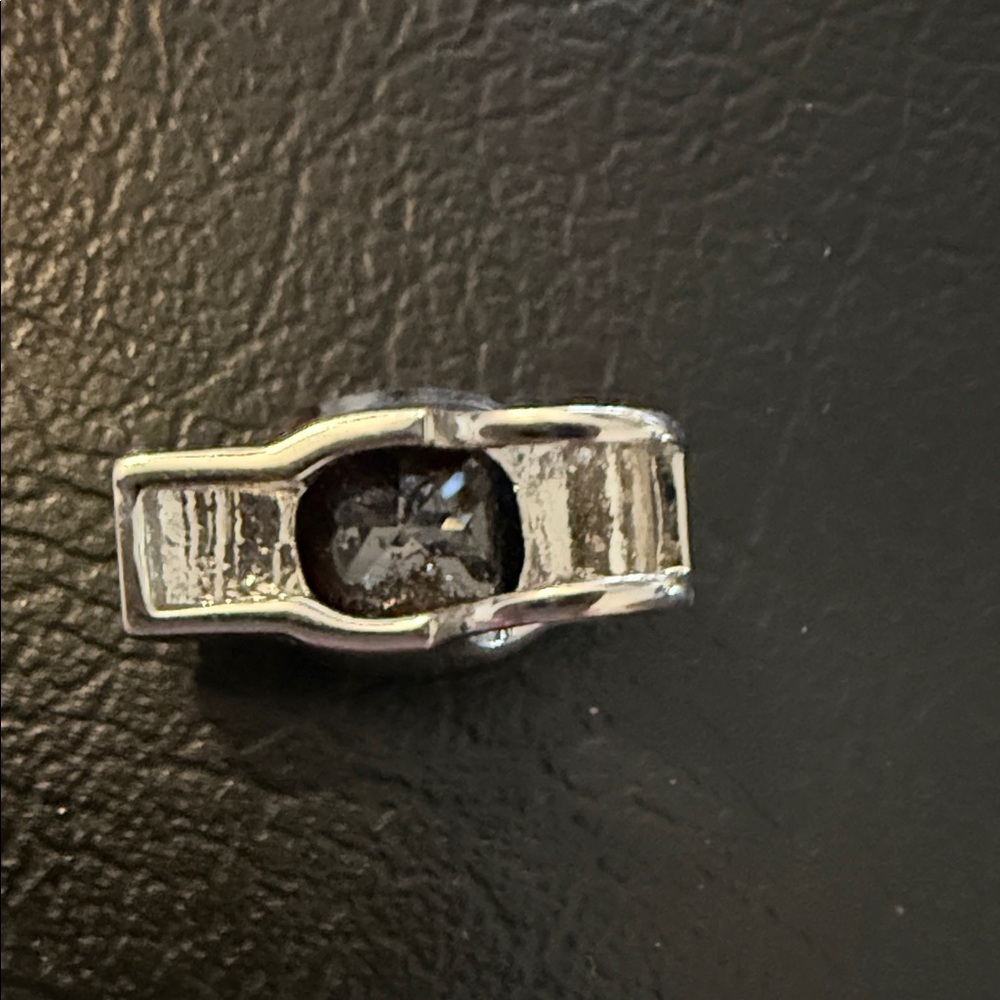 Silver and Black / Red Faceted Stone necklac elegant - Picture 8 of 10